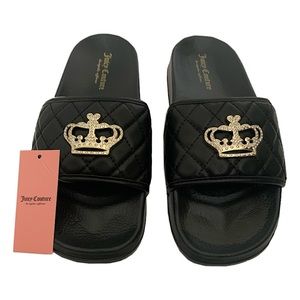 (BRAND NEW) Juicy Couture Black and Silver Sandals